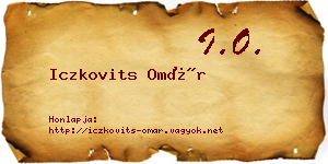 Iczkovits Omár névjegykártya